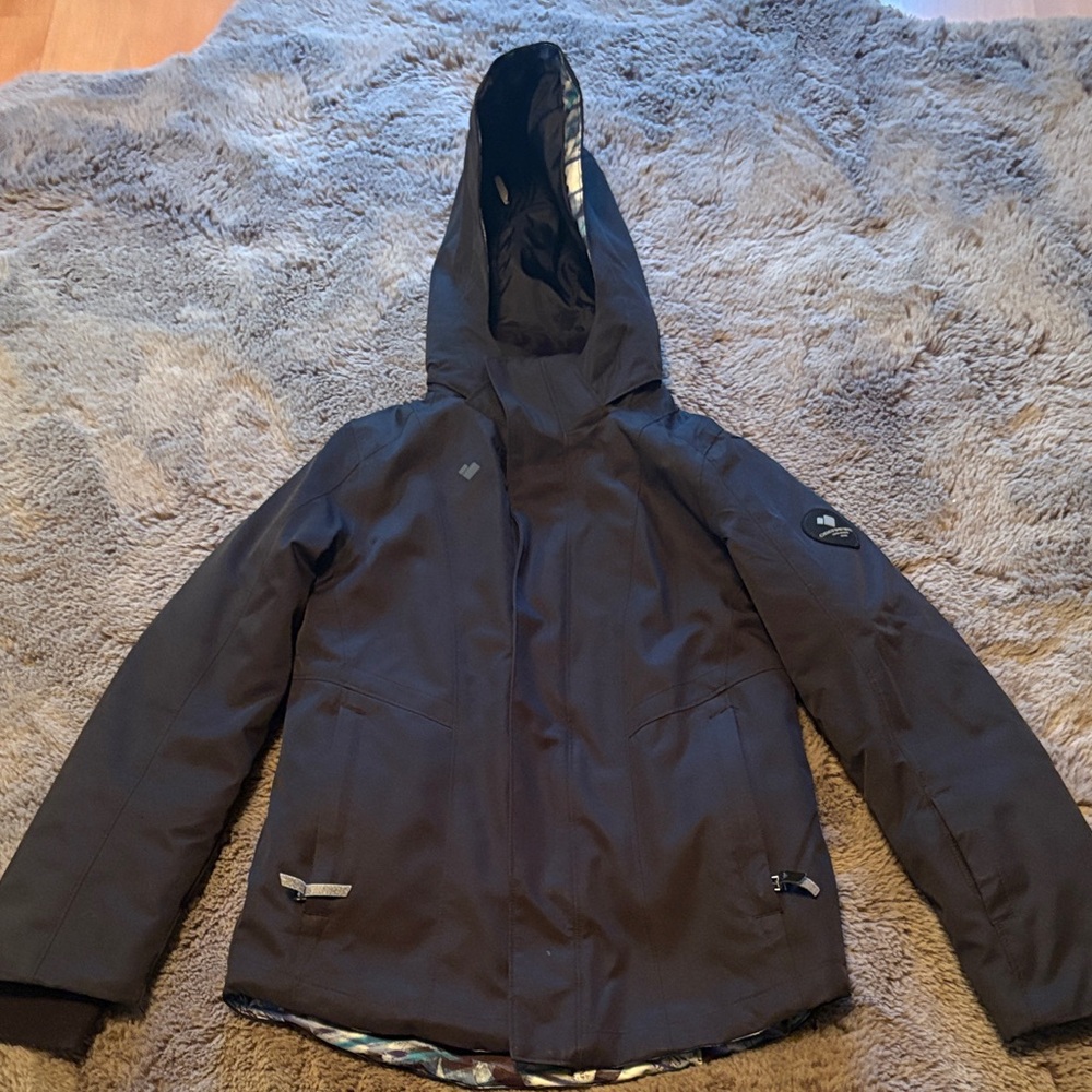 Obermeyer Black Ski Jacket girls size 8